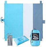 Rising Turtle Sand Safe Outdoor Beach Blanket: Large 8X9 Foot, Sand-Proof, Portable, Compact, Foldable Mat for Camping, Picnic, Hiking, and Festivals