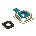 Ewparts Back Rear Camera Glass Lens Cover Ring Repair Replacement + Adhesive for Samsung Galaxy S6 Edge G925 (All Carriers)+opening Tools (Gold)