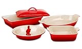 Le Creuset 6 Piece Cherry Stoneware Heritage Bakware Set