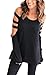 Lovezesent Women's Cold Shoulder Loose Sweatshirt Casual Blouse Tops