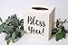 Bless You! Wood Tissue Box Cover, White