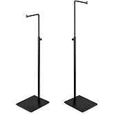 Elitnus Hanging Hook Bag Stand - Set of 2 Adjustable Height Black Handbag Display Stand Set