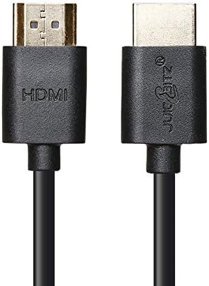 JuicEBitz® 3m Core 'Tip-Top' Series: Ultra Slim Thin HDMI to HDMI v1.4 Cable Lead High Speed with Ethernet/ARC/CEC / 4K Support with Full HD (3m, Black)