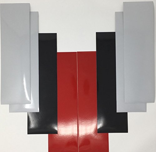 Motorcycle Reflective Vinyl Black Red White (8 pack) of 3M Scotchlite 7MIL 9 year road safety retro reflective tape for cars helmets decals bicycles by Qbc Craft