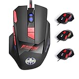 TESHIUCK Wired Gaming Mouse with 8 Buttons,6800DPI,Breathing Backlit LED,USB Optical Games Mice for PC Computer Laptop Ps4 MacBook Mac Gamer (Black)