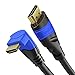90° Angled 8K/4K HDMI Cable – 3ft – with A.I.S. Shielding, Designed in Germany (Supports All HDMI Devices Like PS5/Xbox/Switch – 8K@60Hz/4K@120Hz, HDCP, High Speed HDMI with Ethernet) – CableDirect