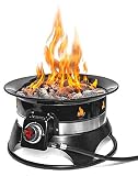 Outland Firebowl 870 Premium Outdoor Portable Propane Gas Fire Pit with Cover & Carry Kit, 19-Inch Diameter 58,000 BTU Auto-Ignition