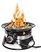 Outland Firebowl 870 Premium Outdoor Portable Propane Gas Fire Pit with Cover & Carry Kit, 19-Inch Diameter 58,000 BTU Auto-Ignition