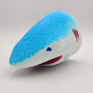 Shark Attack Bath Bomb Vegan Approved Jaws Fizzer Bleeding Shark Bite Fun Unique Gift Blue Red Blood Boys Kids Girls…