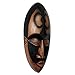 NOVICA Natural Brown and Black Wall Mounted Ghanaian Wood Mask, Beauty and Faith'