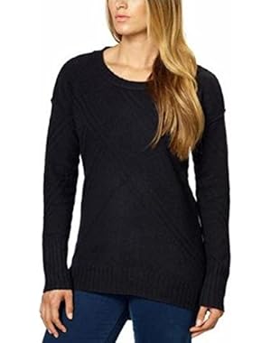 Calvin Klein Women's Crew Neck High-Low Hem Pullover Sweater