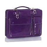 Roby Leather Briefcase – Purple – Ladies Briefcase Thumbnail