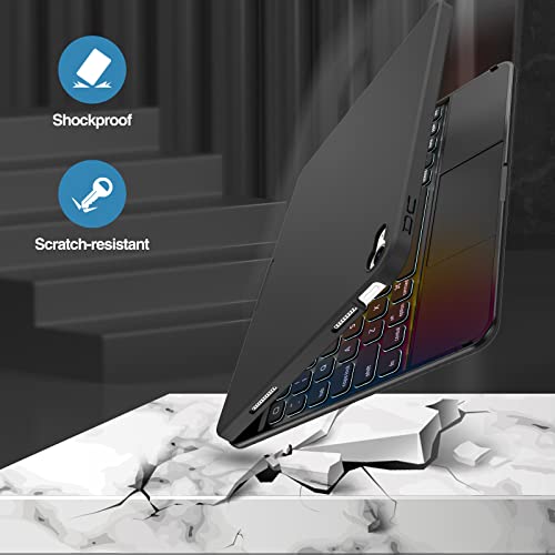 ProCase 360° Rotation iPad (A16) 11th 2025 / iPad 10th Generation 2022 Keyboard Case with Multi-Touch Trackpad for, 7 Color Backlit Touchpad Keyboard Case for 11th/10th Gen 11/10.9 inch –Black