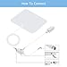 TV Antenna, Reignet 50 to 70 Mile Range Amplified Indoor HDTV Antenna with Detachable Amplifier Signal Booster and 16.5FT Coax Cable - Shiny White