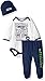 Gerber NFL Seattle Seahawks Unisex-Baby Bodysuit, Pant, & Cap Set, Navy, 0-3 Months