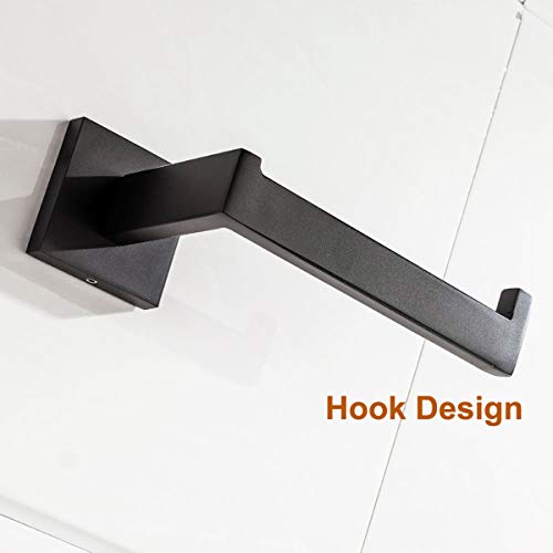 Nolimas Classic Paper Roll Holder Matte Black Wall Mounted SUS 304 Stainless Steel Bathroom Rust Proof Toilet Tissue Holder