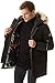 Molemsx Men's Warm Winter Down Jacket Parka Puffer Coat with Hood Faux-Fur Trim XS-3XL