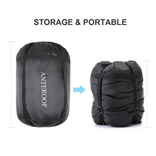 Double-Sleeping-Bag-Cotton-Flannel-Waterproof-Outdoor-Backing-Sleeping-Bag-with-2-Pillow-and-Compression-Bag-Camping-Envelope-Sleeping-Bag-for-Adults-Kids-Camping-Gear-Equipment-Traveling