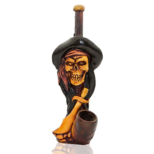 Handmade Tobacco Pipe Horror Movies 2 Hand Painted Art Collectible (Sword Skull 2)