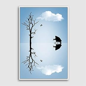 Framed Canvas Wall Art for Living Room, Bedroom Sky Canvas Prints for Modern Home Decoration Ready to Hang - 16"x24" inches