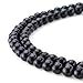 BEADNOVA 4mm AAA Black Smooth Polish Onyx Agate Round Loose Beads For Jewelry Making (98-100pcs)