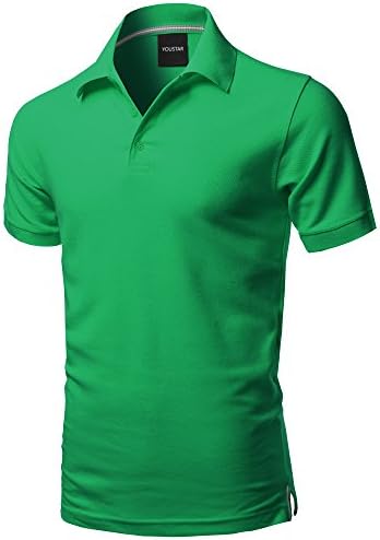 Men's Solid Short Sleeves Basic Premium Quality Side Slit Polo Shirt
