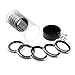 Black Capsule Tube & 10 High Relief 38mm Black Ring Coin Holders for 2oz Queen's Beast