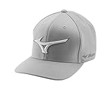Mizuno Diamond Snapback Golf Hat, Grey-Red, One Size