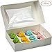 12 Pcs Window Cupcake Boxes [MADE IN USA] White Bakery Cupcake Boxes with Inserts- 14
