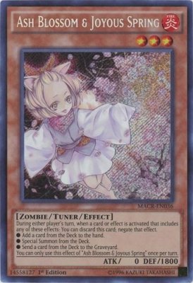 Yu-Gi-Oh / Ash Blossom & Joyous Spring (Secret) / Maximum Crisis (MACR-EN036) / A English Single individual Card