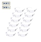 Golden Scute ANSI Z87.1 Safety Glasses with UV Blocking Polycarbonate Clear Lenses 12pair / Box