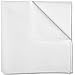 Puentes Denver 100% White Cotton Pocket Square 10 x 10 Inches White Border