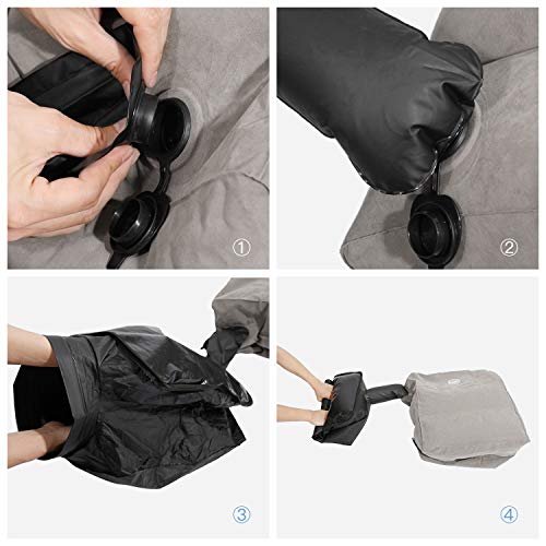 BONAIR OUTFITTERS Upgraded with Pump (1x) Inflatable Travel Foot Rest