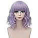 Amback Probeauty Sweety Collection Lolita 40CM Short Curly Women Lolita Anime Cosplay Wig + Wig Cap (Pastel Purple F13B)…