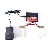 YouCute 2pcs 7.4v 1200mah official battery and 1to2 Charger for MJX X101 Rc Quadcopter Drone Spare Parts