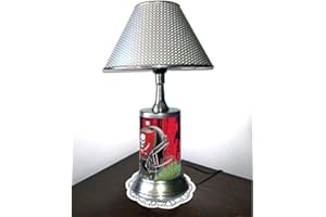 HBGP Table Lamp with Shade, a Team Plate Rolled into The lamp Body, TBB, Tampa Bay
