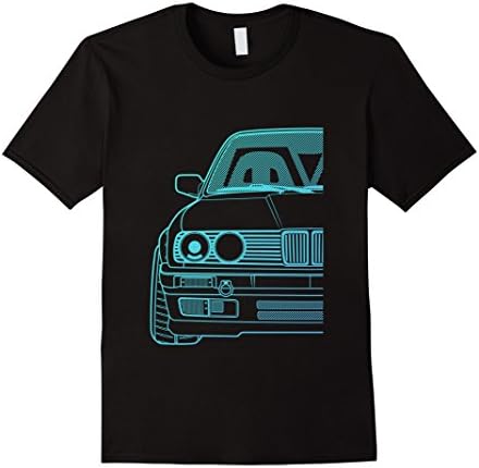 Mens Racing Style Gradient E30 3 Series T-Shirt Medium Black