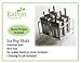Bapon Organix- Stainless Steel Popsicle Molds and Rack - 6 Ice Pop Makers With 12 Reusable Bamboo Sticks and Silicone Seals - Bonus Cleaning Brush and Recipe Book