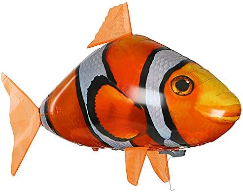 Linqly Air Swimmers Remote Control Flying Shark,Remote Control Shark Toys Air Swimming Fish Infrared RC Flying Air Balloons Clown Fish Kids Toys Party Decoration Toy,B