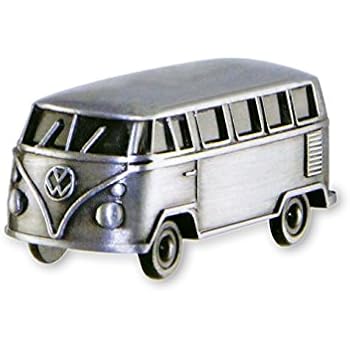 BRISA VW Collection VW T1 Bus 3D Mini Model Magnet in Gift Tin - Vintage Silver