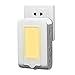 GRDE Wall Mount Charger with 4 AC Outlet Dual USB Charging Ports Dusk Surge-protected Power Socket Extender to Dawn Sensor LED Night Light and Slot Phone Holder