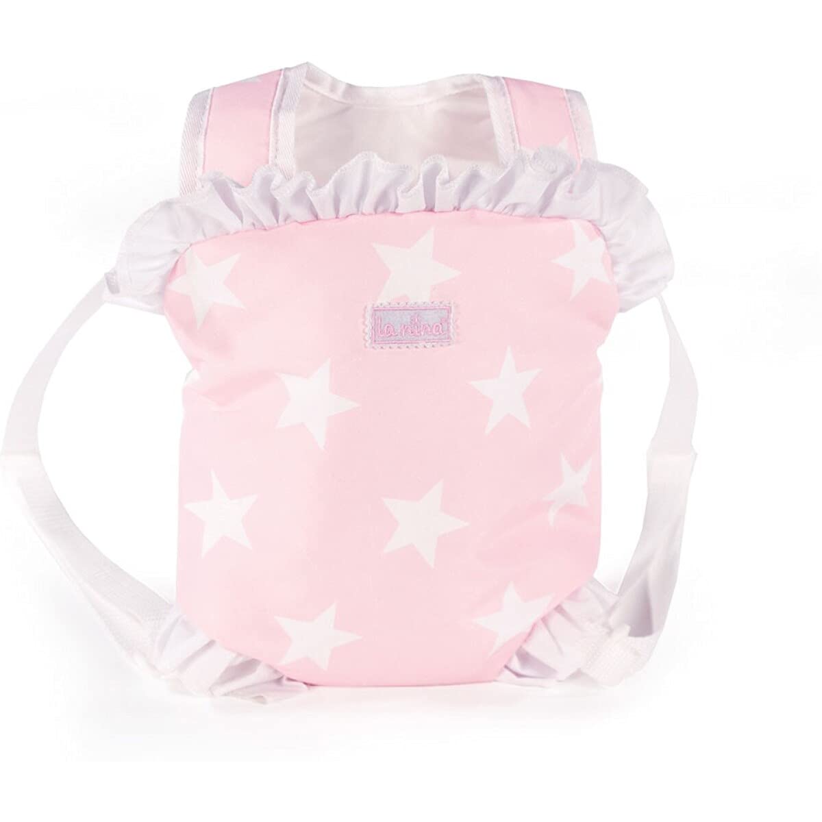 La Nina (24 x 31 x 2 cm Baby Carrier Backpack for Carlota Dolls, Pink, 24 x 31 x 2 cm (Diset 60407)