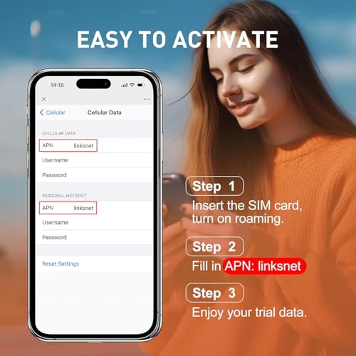 Data SIM Card 50GB 365Days Support Verizon, AT&T and T-Mobile, 4G LTE USA Data Only SIM Card Compatible with Unlocked Security Camera/Router/Mobile WiFi Hotspot/Tablet iot Devices
