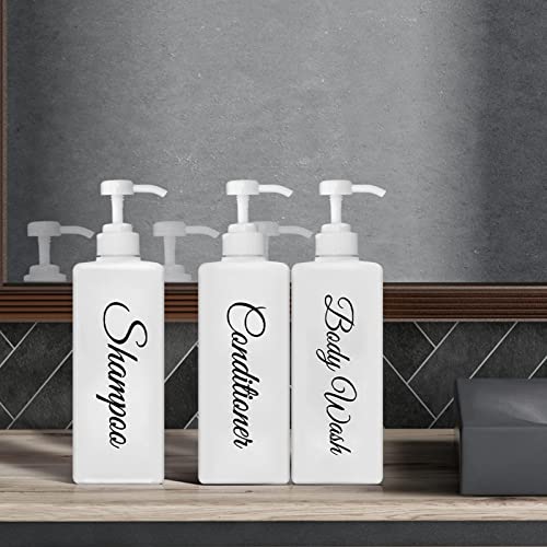 Shampoo and Conditioner Dispenser Modern Refillable Shampoo Pump
