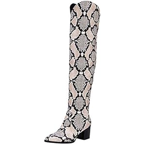 41P9sDnsP6L. SS300 Giow Botas Altas de Mujer para Mujer con Tacones, Botas de Invierno de Piel de Serpiente Impermeables sobre la Rodilla… 41P9sDnsP6L. SS300