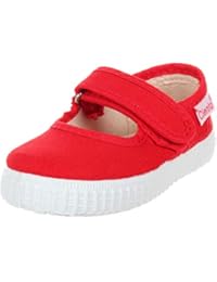 Cienta Mary Jane Sneakers for Girls â€“ Red Casual Shoes with Adjustable Strap, 23 EU (6.5 M US Toddler)