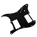 IKN Black Strat Pickguard HH (2 Humbucker) 3 Ply Fits Fender Replacement