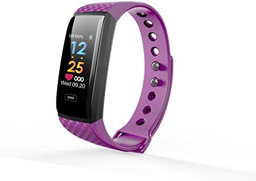 ZFWLKJ Smart Bluetooth men and women bracelet sports pedometer heart rate sleep monitoring multi-lingual student watches (purple)