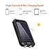 Solar Power Bank 10000mAh Solar Charger Waterproof Portable External Battery USB Charger Built in LED light with Compass for iPad iPhone Android Cellphones (Black)