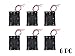 WAYLLSHINE 6PCS 3 x 1.5V AA Battery Spring Clip Black Plastic 3 x 1.5V AA Battery Case Holder Box Black Red Wire Leads